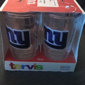 4 pack of New York giants tervis tumblers